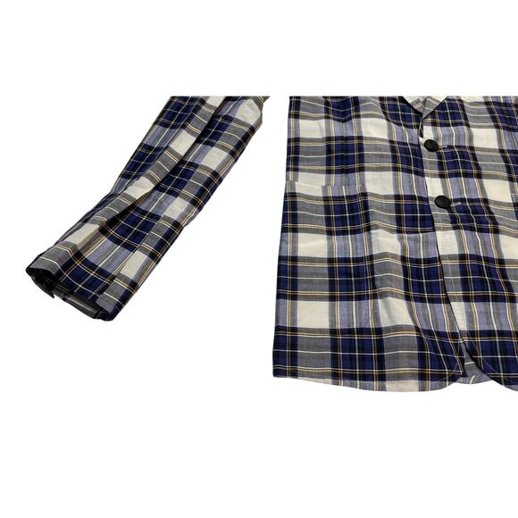 7-72 BURBERRY Men's Blazer Single Breasted Sheer Light-Weight Blue Size 52R/XL - Picture 4 of 13